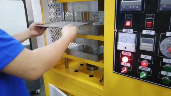 Máquina de prensagem para processamento de moldagem de borracha de laboratório